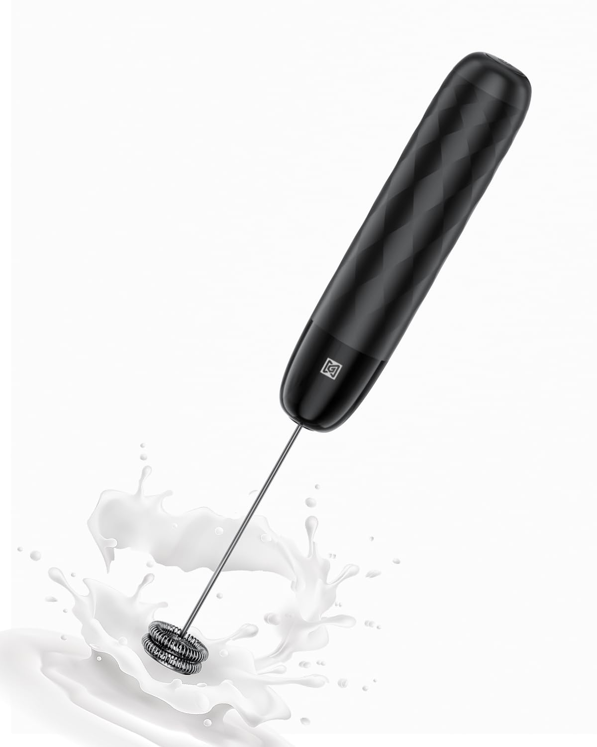 Maestri House Rechargeable Milk Frother, LunaFro Mini Handheld Electric Foam Maker Detachable Stainless Steel Whisk Drink Mixer Foamer Mini Blender for Matcha, Lattes, Cappuccino, No Stand