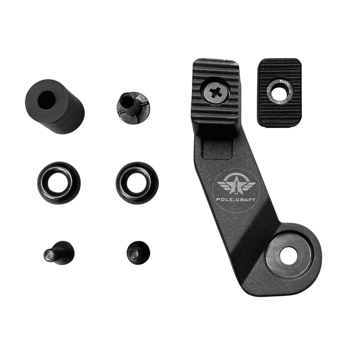 POLE.CRAFT Holster Claw Kit for IWB Kydex & Tuckable Holsters - Inside Waistband Wing Modwing - Adjustable Depth & Angle - Black, Right Hand