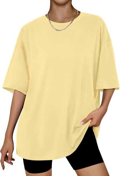 Trendy Queen Womens Oversized Summer T Shirts Plus Size Batwing Cute Casual Tops Short Sleeves Fashion Workout Clothes