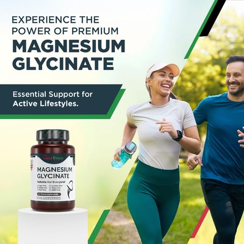 Best Immune, Magnesium Glycinate 1000mg per Serving - High Strength Magnesium Supplement for Absorption Bioavailability - Ideal for Energy Wellness, 120 Vegan Capsules