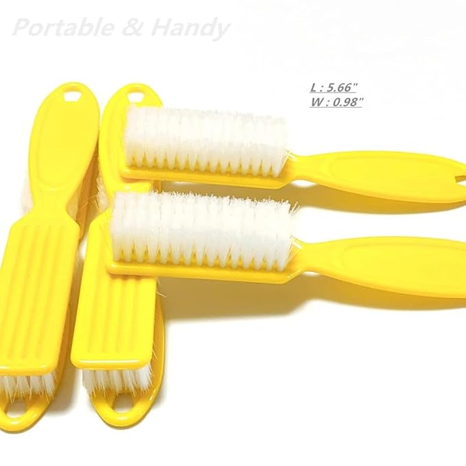 6Pcs Nail Brush for Cleaning Fingernails, Handle Grip Cleaning Brush for Nail