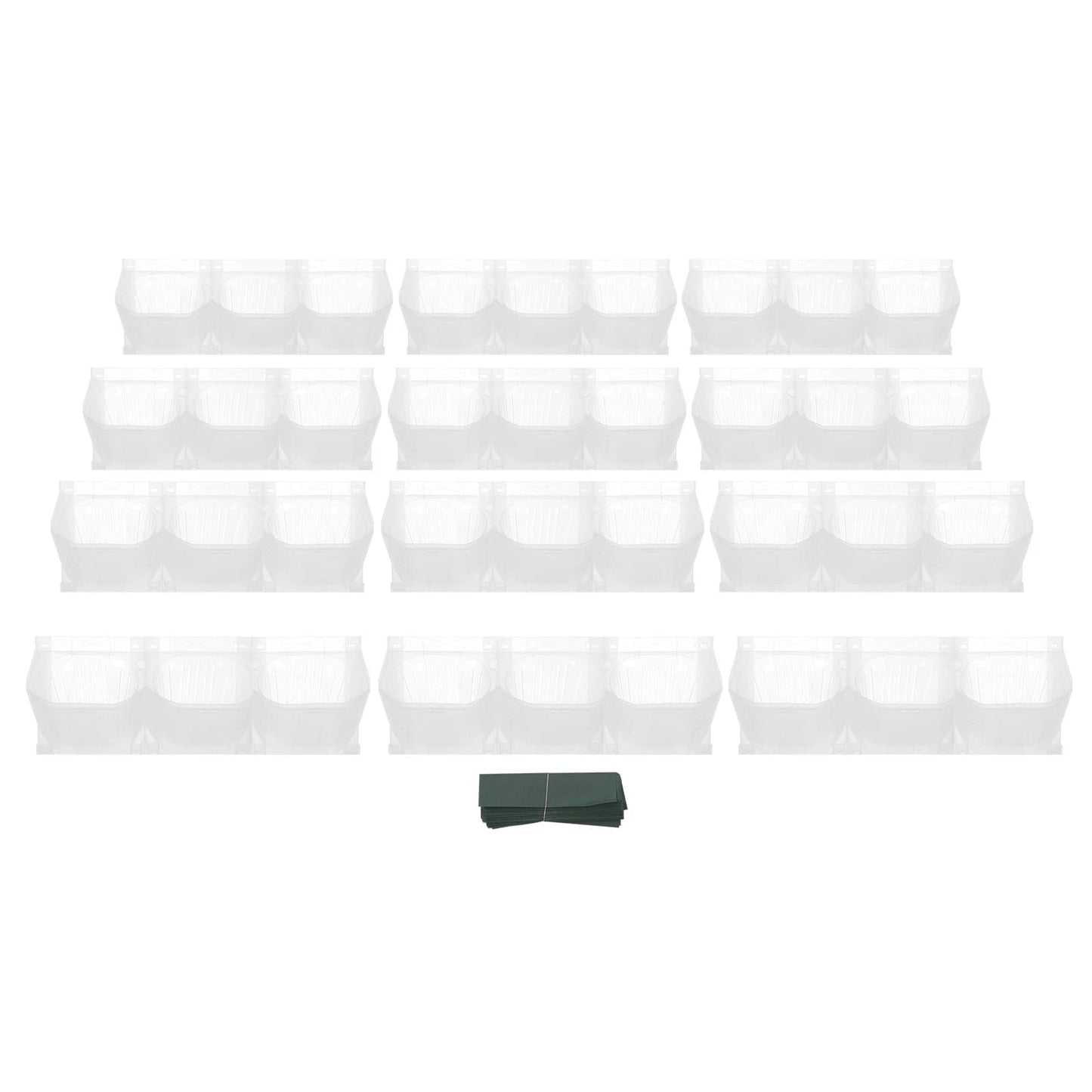 DUSNDULR 2 PCS Self-Watering Wall Planter, Wall-Mounted Vertical Garden Planter with 36 Pots for Indoor Outdoor Flowers Vegetables Herbs (White)