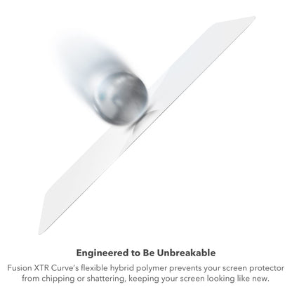 ZAGG InvisibleShield Fusion Curve with D3O for Samsung Galaxy S22 Ultra – Flexible Hybrid Screen Protection – Strengthened with D3O – Extreme Impact and Scratch Protection – for Curved Screens