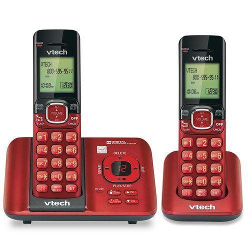 VTech CS6719-2 2-Handset Cordless Phone with Caller ID/Call Waiting, Handset Intercom & Backlit Display/Keypad, Silver