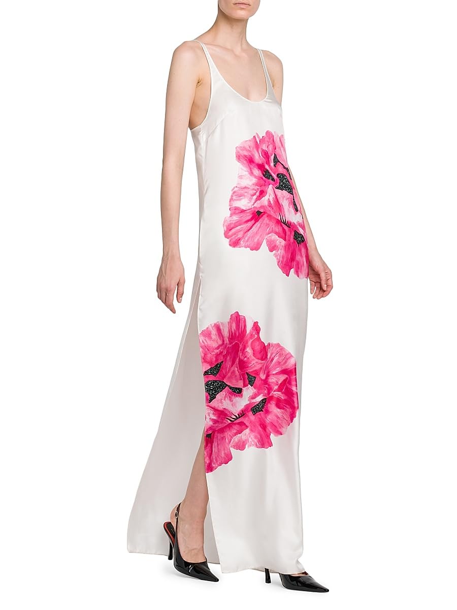 Stella McCartney, Poppy Silk Tank Maxi Dress, 38 (2-4), Pink White