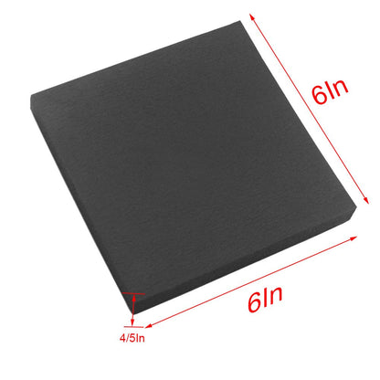 VUAOHIY Foam Sheets with Adhesive Backing Foam Padding Neoprene Rubber Mat Closed Cell Sheet Anti-Slip Insulation Rubber Anti Vibration Square Pad (6" x 6" x 4/5", 4 Pcs)