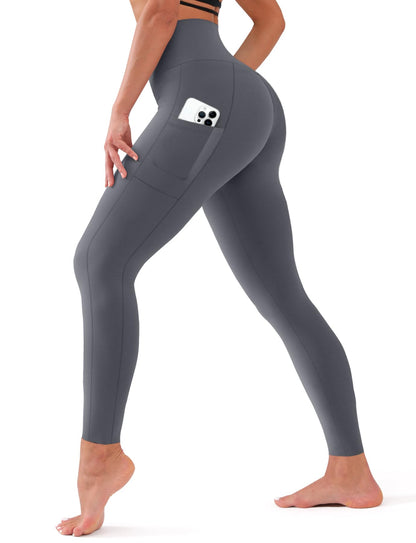 Bluemaple High Waisted Leggings for Women - Tummy Control Pants Non See Through Workout Soft Yoga Pants for Running Plus Size