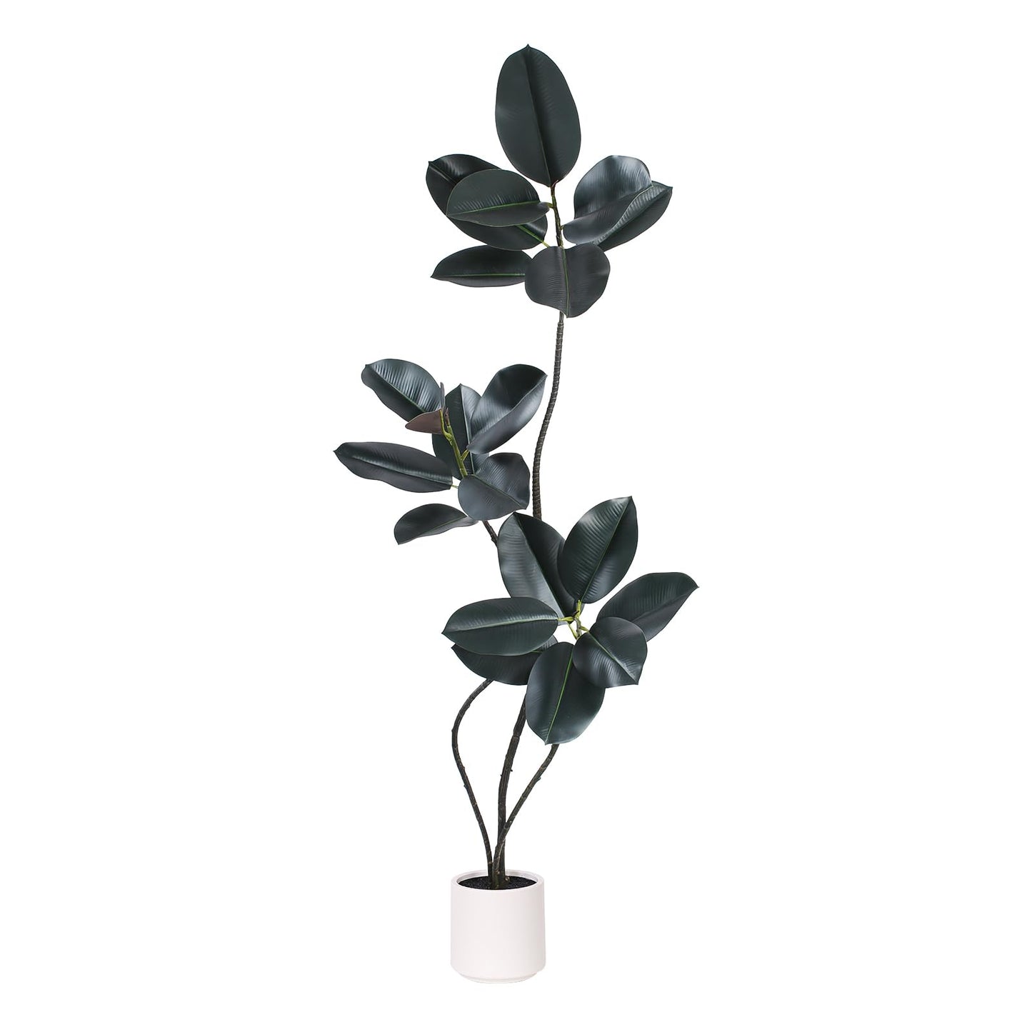 Yepdin Artificial Rubber Tree Plant -5FT Faux Plants Indoor with Planter,Tall Fake Trees Lifelike Branches & Foliage,Large Artificial Plants Indoor for Home Office Floor Patio
