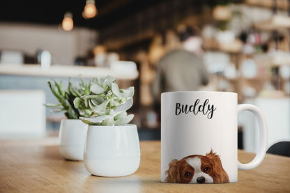 MUGBREW Personalized Coffee Mug with Your Name or Text, Customized Gifts For Christmas Birthday Anniversary, Ceramic 11 OZ Coffee Mug Tea Cup - Cavalier King Charles Spaniels Dog