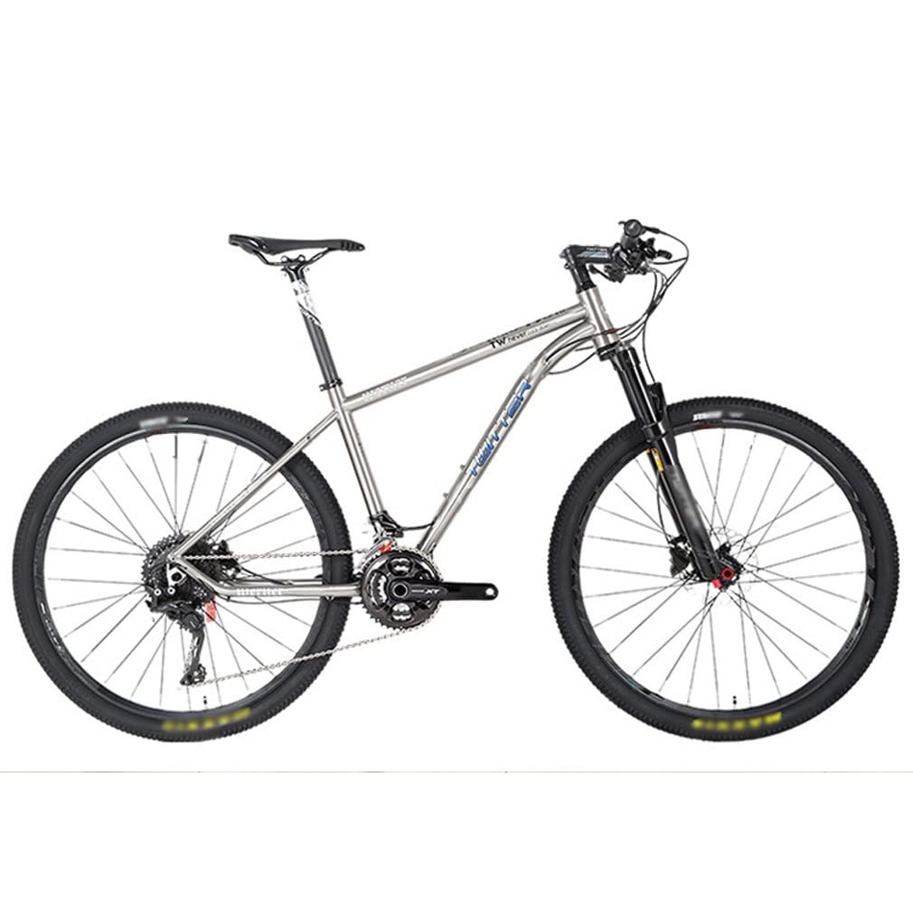 HIMALO Bike Frame 27.5/29er Mountain Bike Frame 15.5''/17''/19'' Lightweight Titanium Alloy Rigid Frame Disc Brake Thru Axle 12x142mm XC AM(27.5 * 17'')