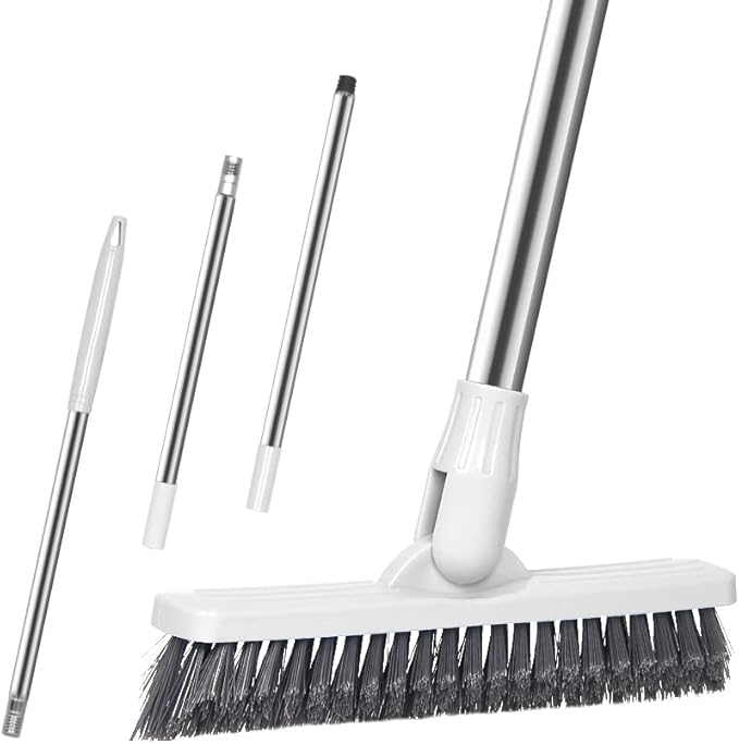 Affogato Floor Scrub Brush Bathroom Long Handle Bathtub Push Broom Shower Tile