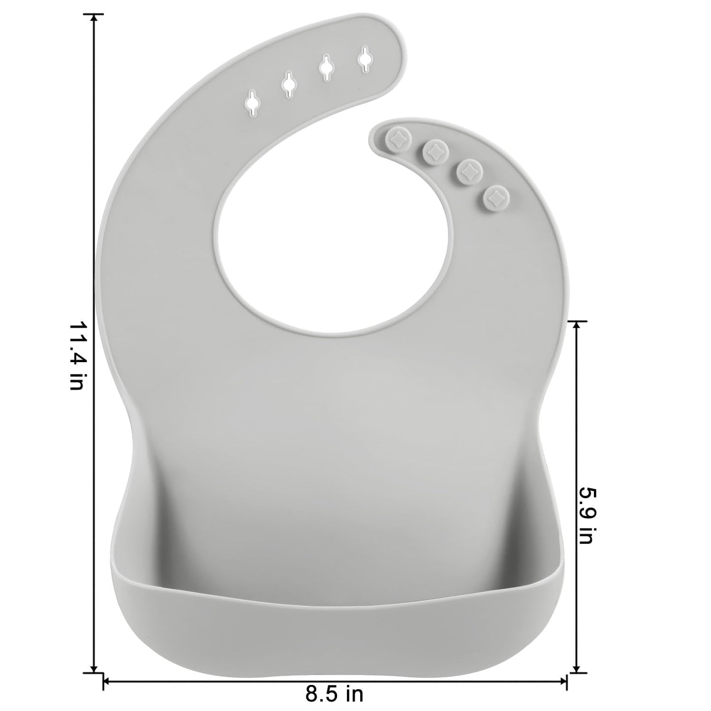 PandaEar Silicone Baby Bibs - 3 Pack Unisex | Waterproof Toddler Bibs with Large Food Catcher