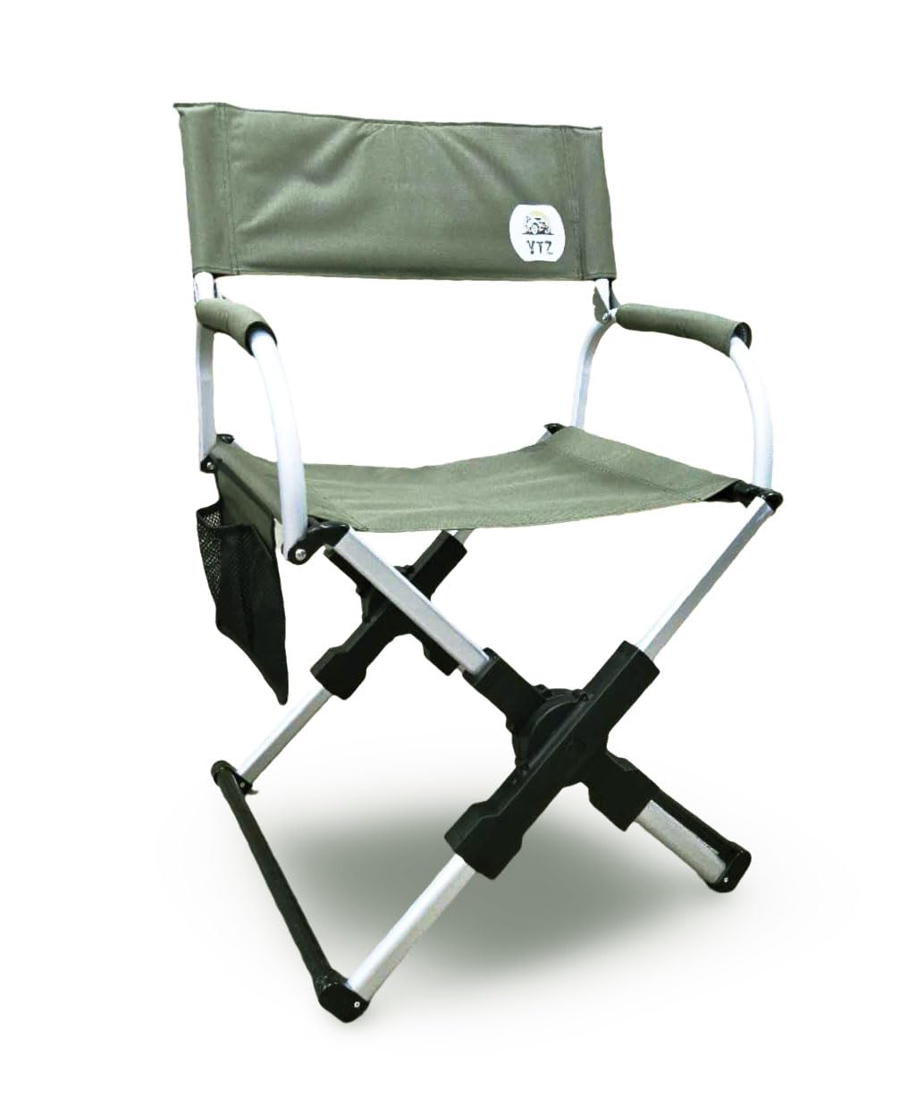 Portable Camping Chair with Carry Bag, Compact, Lightweight Collapsible Arm Chair for Outdoor Camping, Sports, Tailgates, Beach, and Fishing; Supports up to 250lbs [2024 (Green)