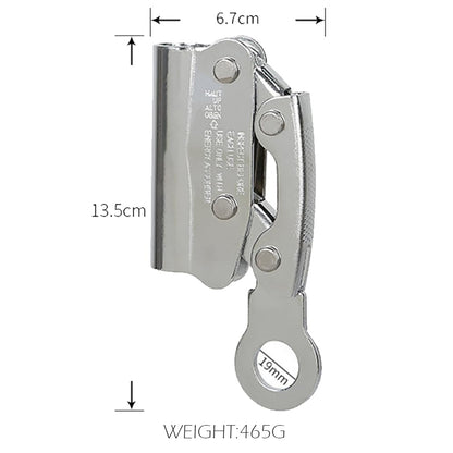 YERGOFE Climb Self Locking Rope Grab - Alloy Steel, Safety Protection 25 kN(Aprx 300LB), Used with 5/8’’ Lifeline Rope, for Construction, Climbing, Fall-Protection (Round Lock)