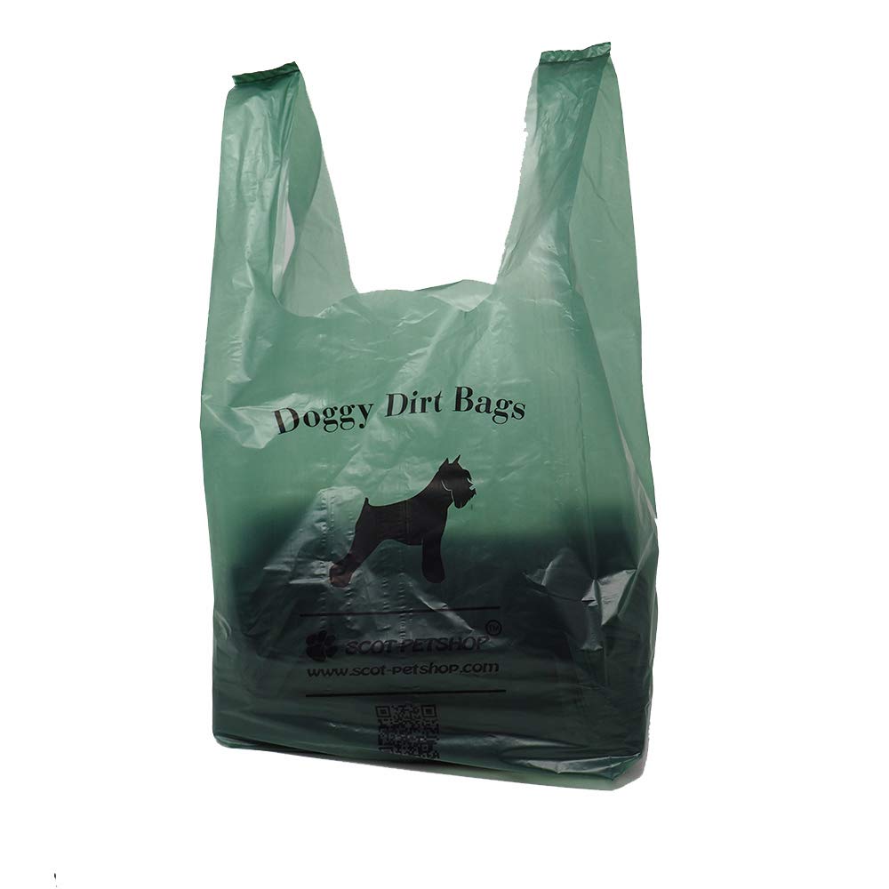 SCOT-PETSHOP Large Green Dog Waste Bags – 500 Poo Bags (Not On A Roll)