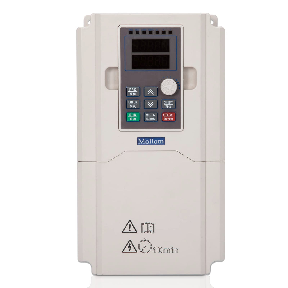 MOLLOM VFD 220V 7.5KW 32A 10HP Single or Three Phase Input to 3 Phase 0-3000 Hz Output Variable Frequency Drive Control Inverter for Spindle Motor CNC Speed Control