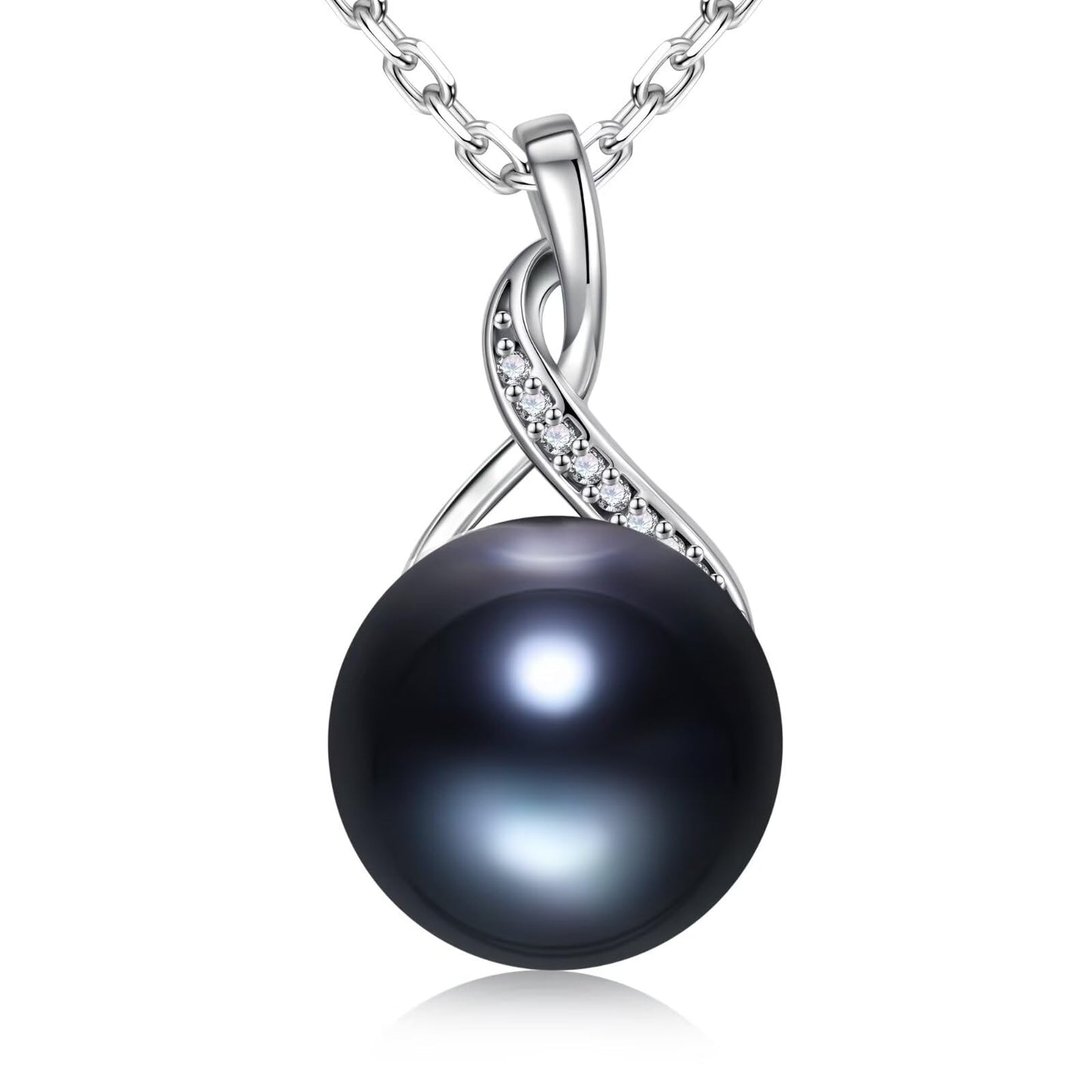 Iefil Anniversary Women Gifts - Anniversary Birthday Gifts for Wife | Black Pearl Necklace for Women, Pearl Jewelry