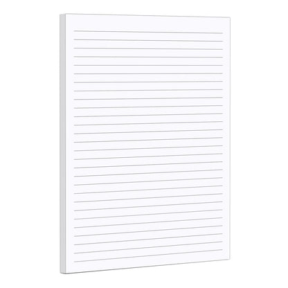 321Done Ruled Notepad - 50 Sheets (5.5" x 8.5") - Luxury Planning Note Pad with Lines - Thick Premium Paper - Made in USA - Plain White