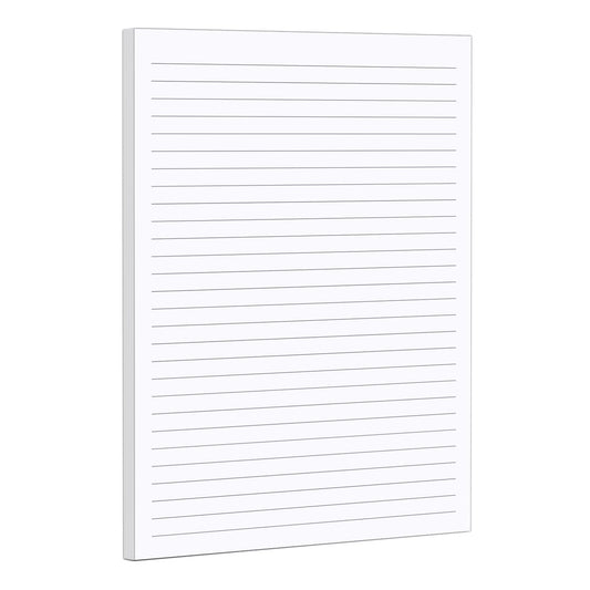 321Done Ruled Notepad - 50 Sheets (5.5" x 8.5") - Luxury Planning Note Pad with Lines - Thick Premium Paper - Made in USA - Plain White