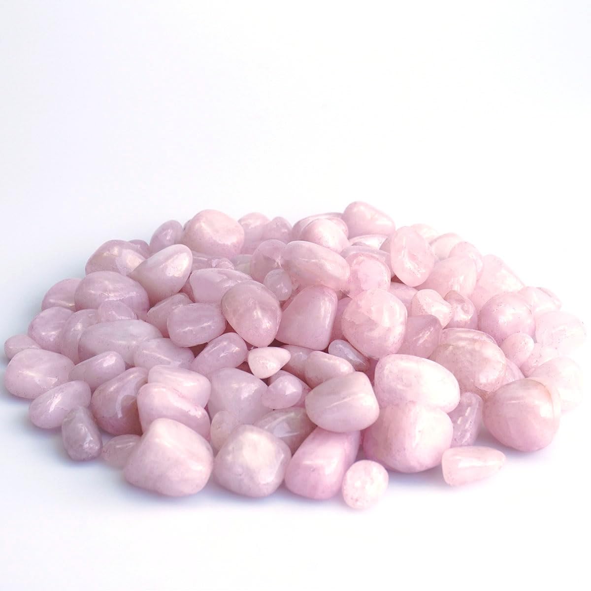 XMHOME 3 Pounds Rose Quartz Tumbled Stones - Pink Polished Crystals for Vase Filler, Love Energy, and Jewelry