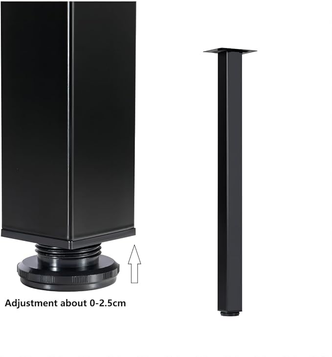 LCSDLHLSY Table Legs 32 inch, Adjustable Square Furniture Legs,
