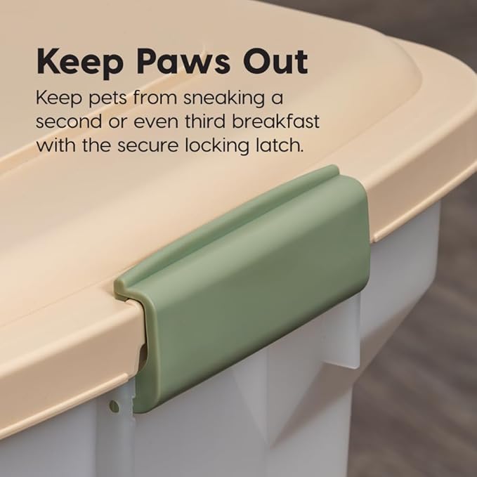 IRIS USA Airtight Dog Food Storage Container, WeatherPro, Removable Wheels