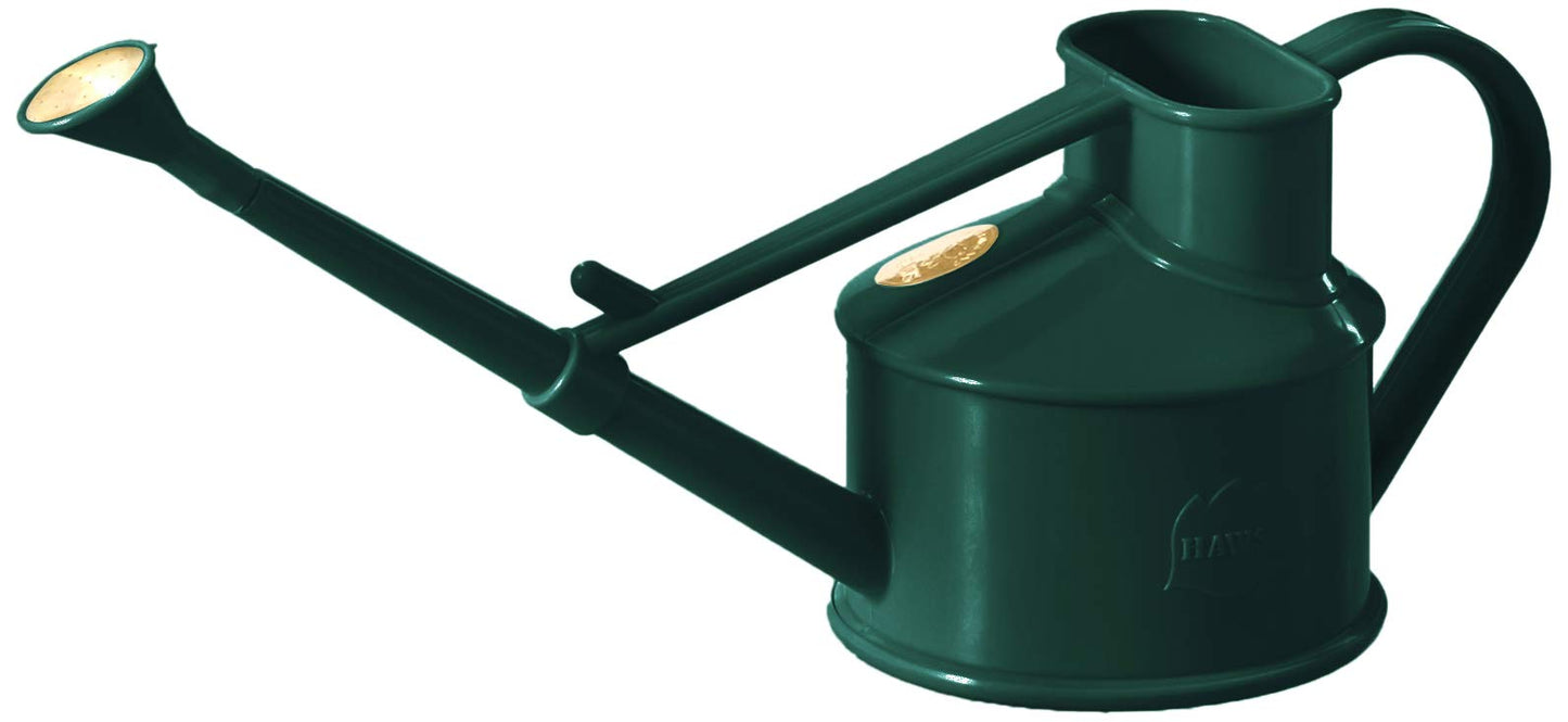 Indoor Plastic Watering Can | The HAWS Langley Sprinkler - One Pint | Pot Waterer | Fine Spray Rose | Green