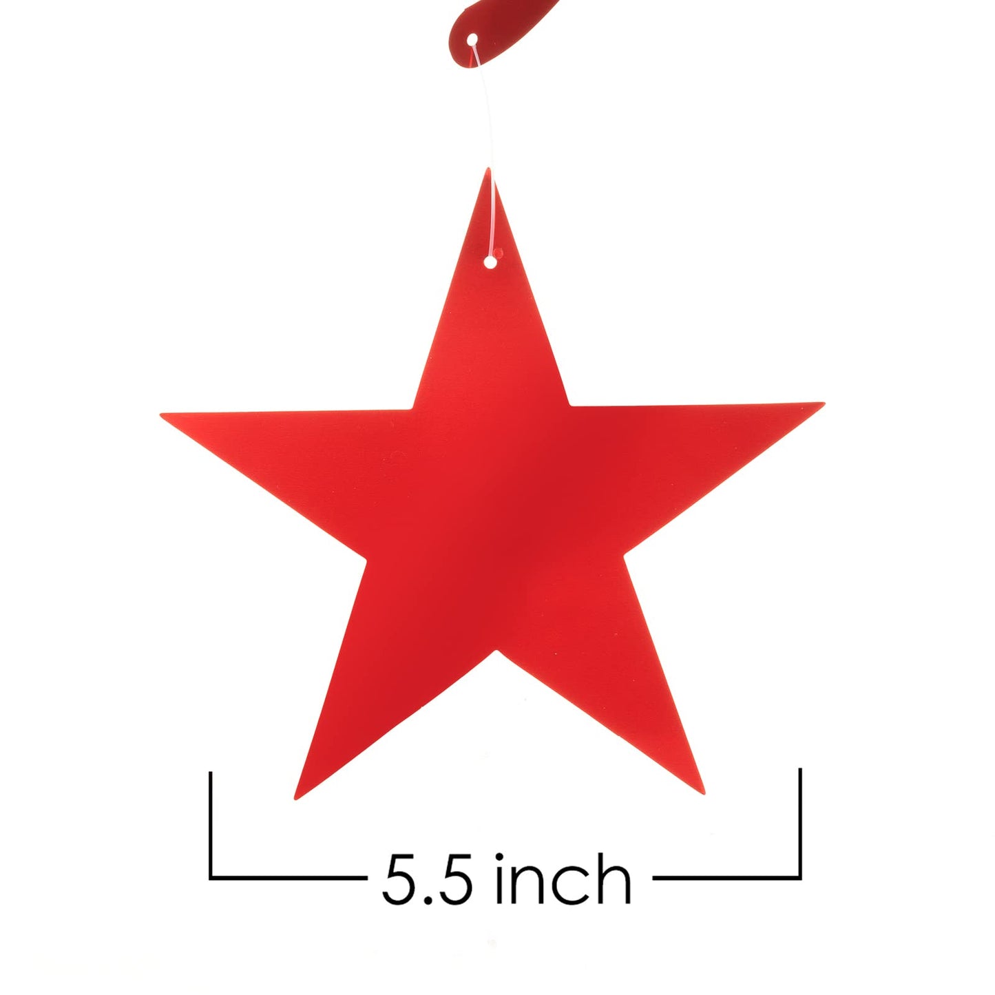Adeer Red Black Gold Star Hanging Swirl Decorations Stars Streamers Foil Swirls for Ceiling Decorations Party Supplies, Pack of 30