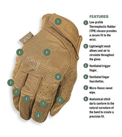 Mechanix Wear - Specialty Vent Coyote Gloves (Small, Brown) MSV-72-008