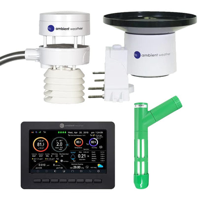 Ambient Weather WS-5000 Garden Bundle - Ultrasonic Smart Weather Station for The Garden w/WiFi Remote Monitoring and Alerts
