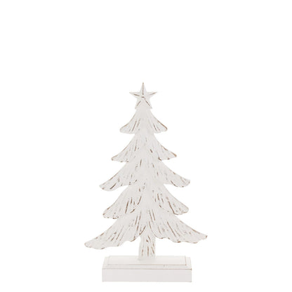 Boston International Christmas Tree for Tabletop Mantel Shelf Winter Holiday Decorations for Home, 3 Sizes, Weathered Winter White Trees