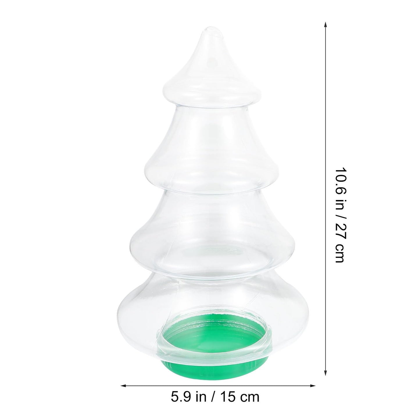 Abaodam Plastic Containers 2pcs Large Christmas Tree Container Christmas Tree Shaped Jar for Party Wedding Party Supplies Favors Plastic Cookie Jar
