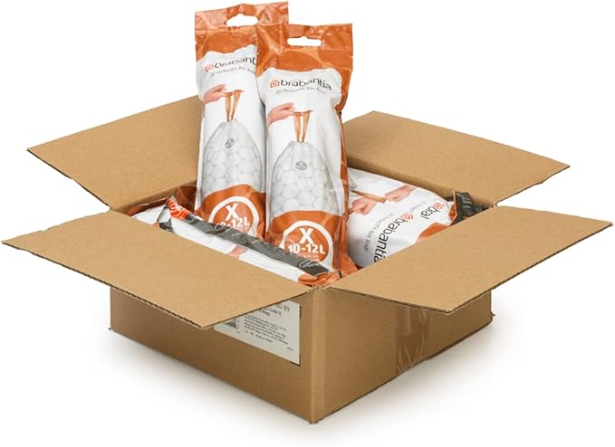 Brabantia PerfectFit Trash Bags Thick Plastic Trash Can Liners