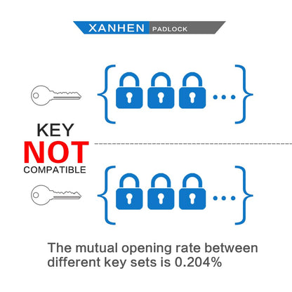 Lock Outdoor Padlocks, Key Lock, Padlocks with Same Key - Laminated Steel Keyed Padlocks with Long Shackle, 6 Pack, for Hasp Latch, Sheds, Fences, Storage Locker, School, Gym