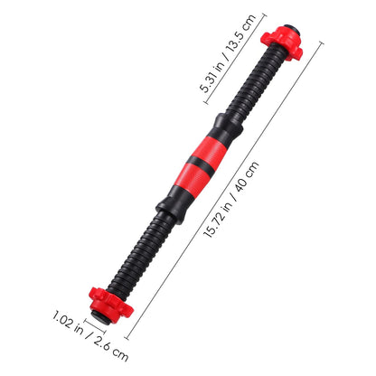 Garneck 16.5inch Threaded Dumbbell Handles,2pcs Adjustable Dumbbell Bar Handles with 4pcs 1inch Spin- Collars for Sport Workout (40cm)