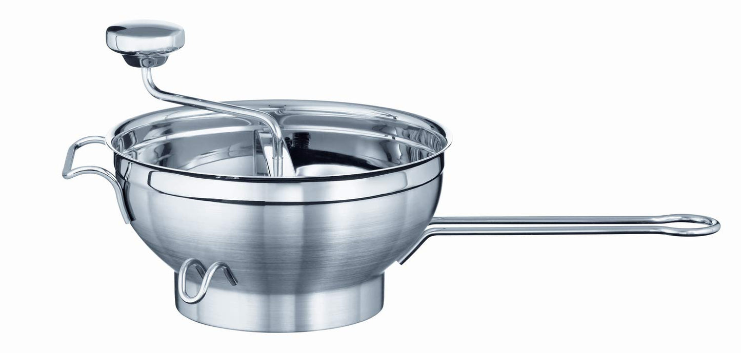 Rosle 16252 Stainless Steel Food Mill with Handle, Bowl Rests & 2 Grinding Disc Sieves