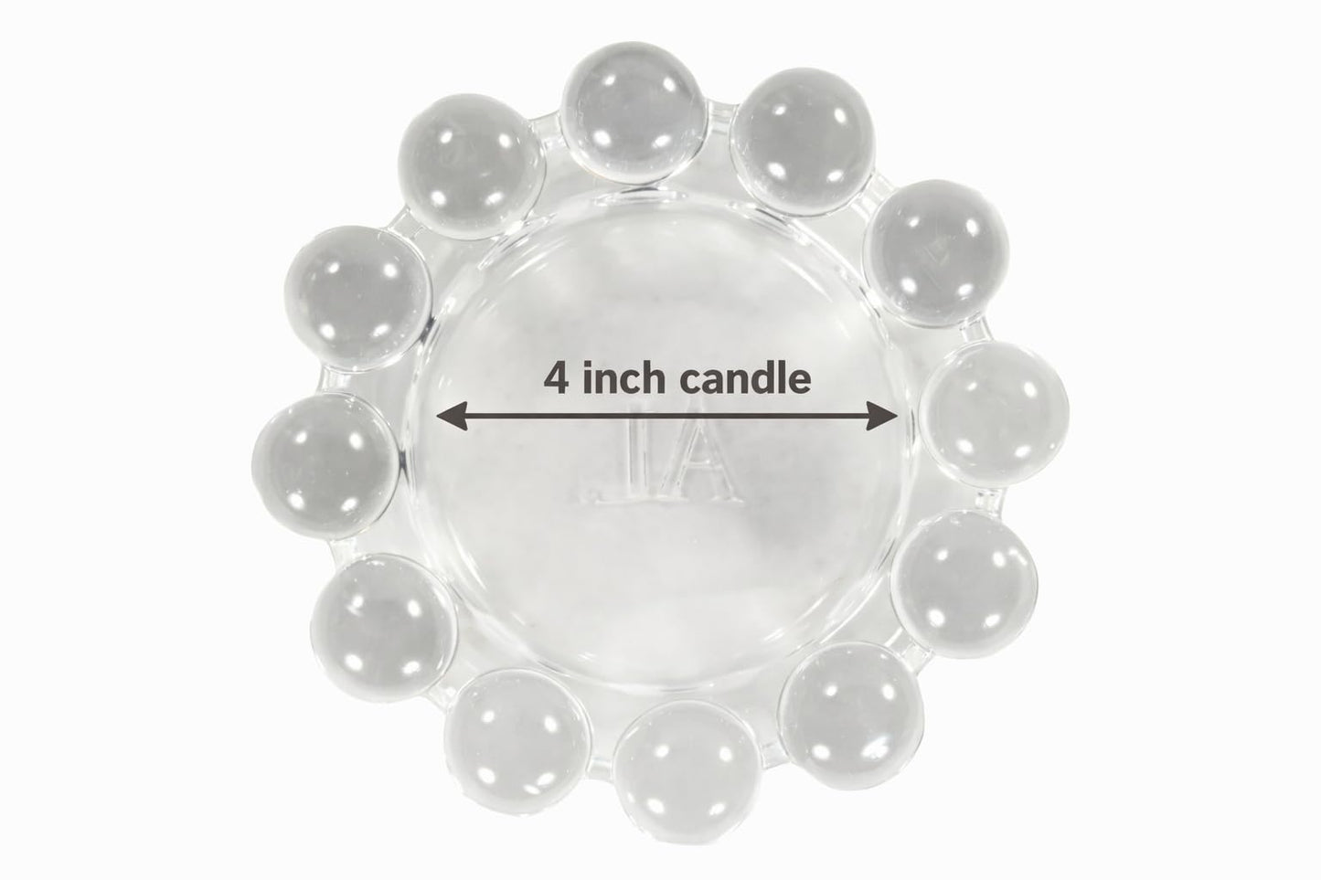 Alice Lane Original Bubble Candle Dish Large – Chic Clear Glass Candle Dish for Home Decor – Decorative Modern Candle Holder for Small Candles & Diffusers