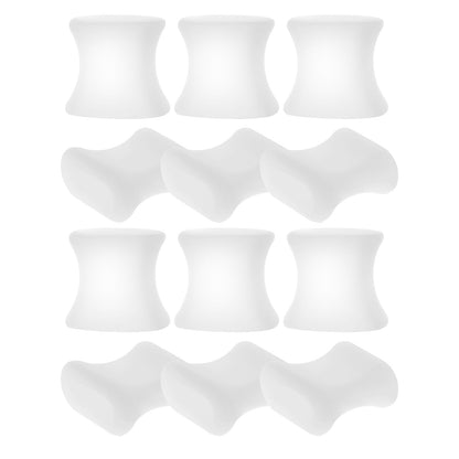 12Pcs Bunion Corrector Gel Toe Separators Soft Toe Spacers Overlapping Toes Pads Gel Orthotics for Men Women Sports Activities Calluses Crooked Toes Hammertoe Straighten Pain Relief (6L)