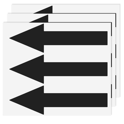 8"x2" Arrow Sticker, Black Arrows Sign, 9 Pack Floor Stickers, PVC Removable Self Adhesive Floor Decal, Waterproof Arrow Signs for Road Instructions, Wall Marking Stickers