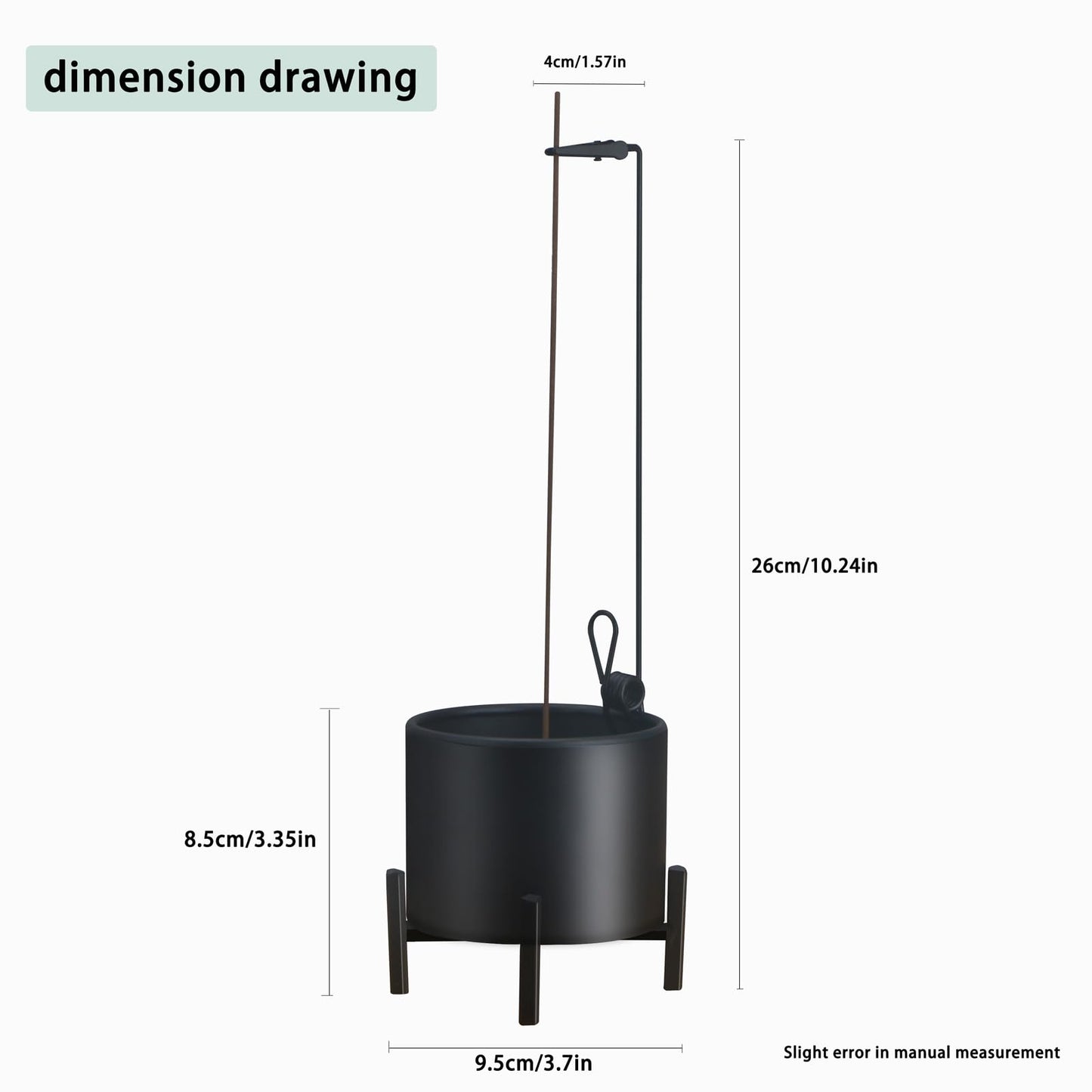 2 Pack Incense Burner, Anti-Ash Flying Metal Incense Holder，Incense Holder for Sticks，with Iron Catcher and Stabilizing Base Four-Legged Base,Perfect for Meditation Yoga, Home Decor