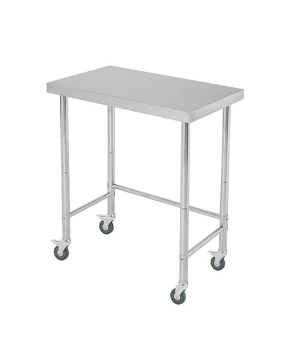 GarveeTech Stainless Steel Table 18x32 in with Wheels, Stainless Steel Kitchen Prep Table, Commercial Utility Work Table