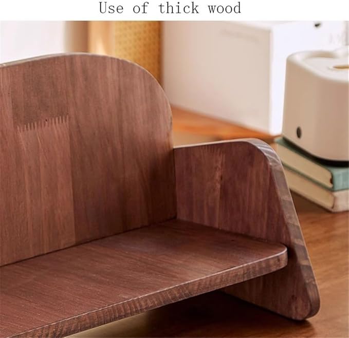 Bookcase Walnut Wooden Sofa Shaped Desk Organiser Organiser Shelf Simple Small