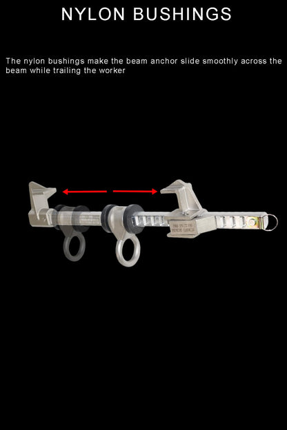 Bucamao Aluminum Horizontal Beam Anchor, Fits 4 to 14.6 Inch, Sliding Beam Anchor Easy Installation | OSHA and ANSI Compliant