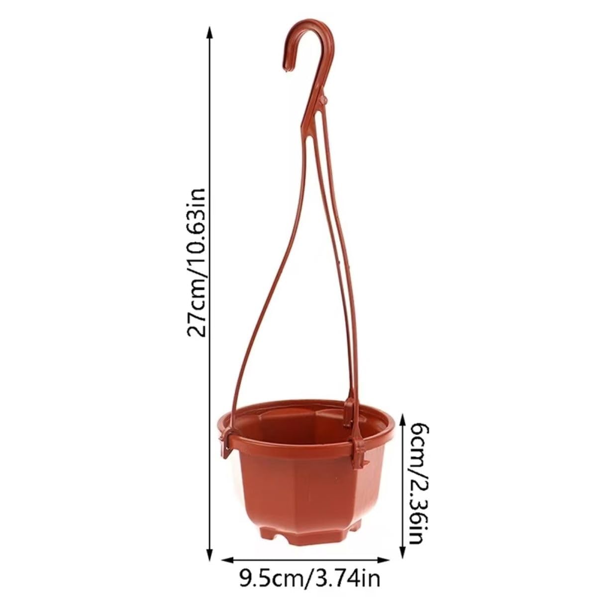 KYUQY Plastic Plant Pots, 4“ Wall Hanging Flower Pot Hanging Nursery Pots Plastic Orchid Pot for Outdoor Indoor Garden Decor (10PCS)