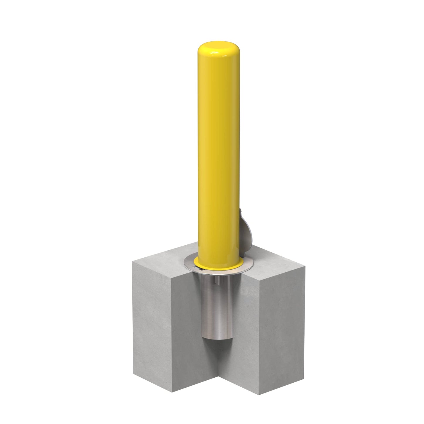 Trafford Industrial Removable Bollard with Embedment Sleeve (4"x36") Secure and Flexible Traffic Control Solution