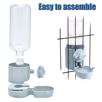 17oz No Leak Rabbit Waterer Feeder, No Drip Water Feeder Water Bowl for Guinea Pig Hamster Chinchilla Ferret Small Animal