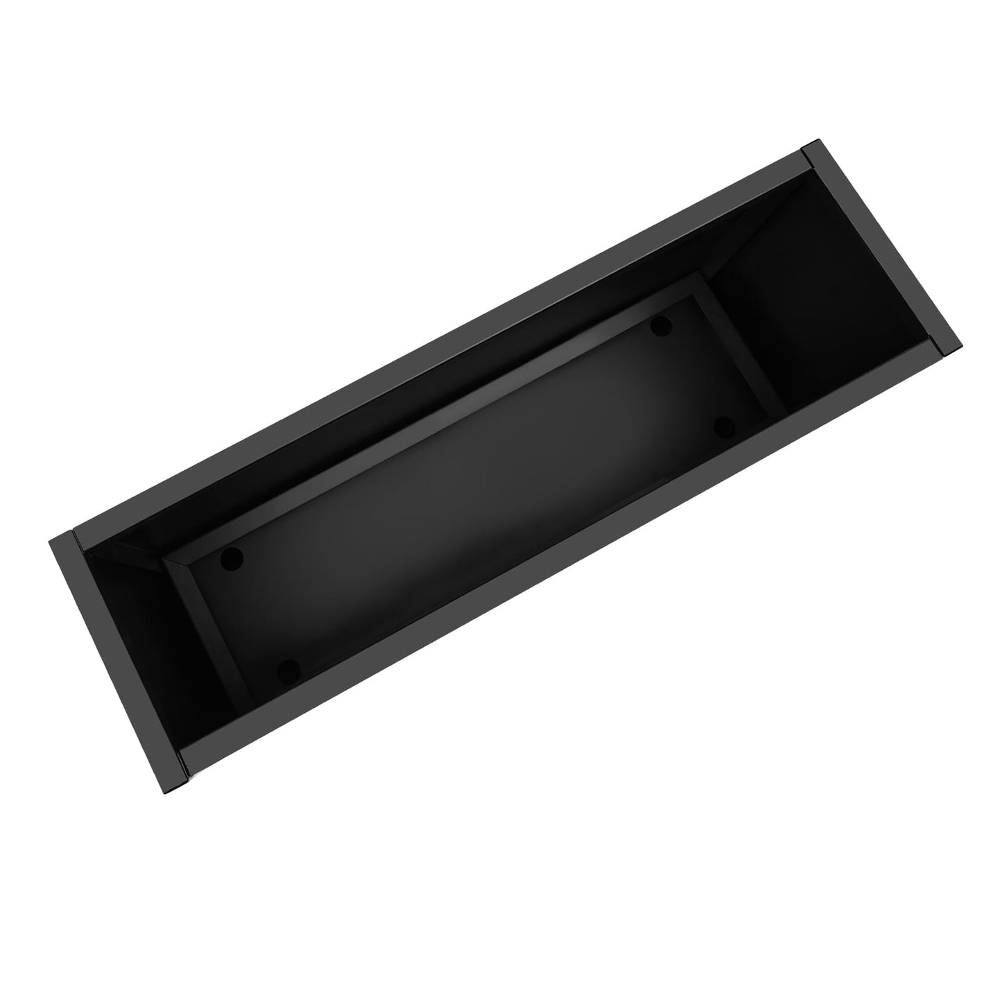Metal Planter Box, 34*10*30In Rectangular Steel Planter Box with Water Bag and Gloves, Indoor &outdoor Metal Garden Box with Drainage Hole for Gardens, Courtyards, Balconies, Black (30 In Tall)