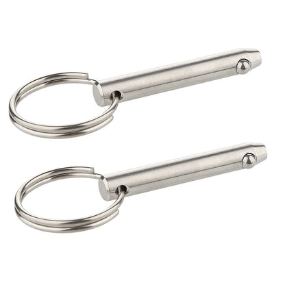 2 Pcs Quick Release Pin, Diameter 5/16"(8mm), Overall Length 2.17"(55mm), Usable Length 1.54"(39mm), Full 316 Stainless Steel, Bimini Top Pin, Marine Hardware