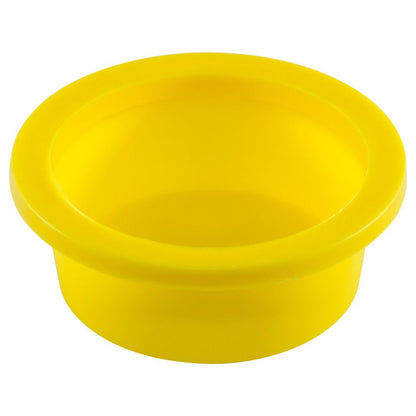 Caplugs WW-240 WW Series, Plastic Tapered Cap and Plug with Wide Thick Flange, LD-PE, Cap OD 2.235" Plug ID 2.464", Threaded and Non-Threaded Protection, Masking, Yellow, Pack of 20 (99394889)