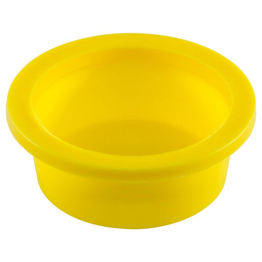 Caplugs WW-240 WW Series, Plastic Tapered Cap and Plug with Wide Thick Flange, LD-PE, Cap OD 2.235" Plug ID 2.464", Threaded and Non-Threaded Protection, Masking, Yellow, Pack of 20 (99394889)